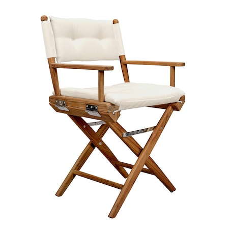 Whitecap Newport Director's Chair with Cream Cushion Seat 61043